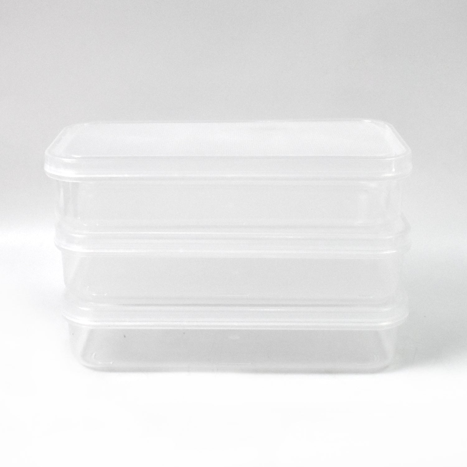 Plastic Square Lunch Box Kitchen Containers Set (3 Pcs Set) - Springkart 
