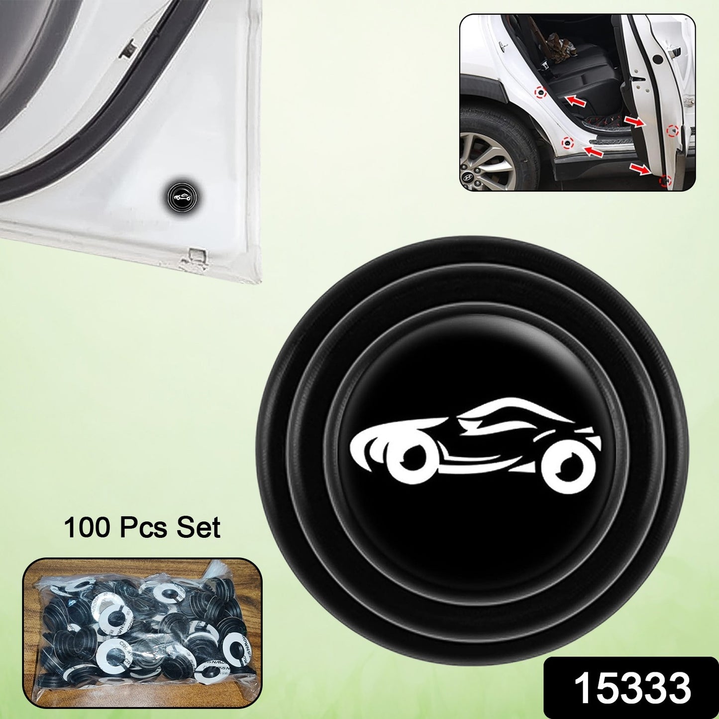 Car Door Shock Absorber Car Door Protection Sticker (100 Pcs Set) - Springkart 