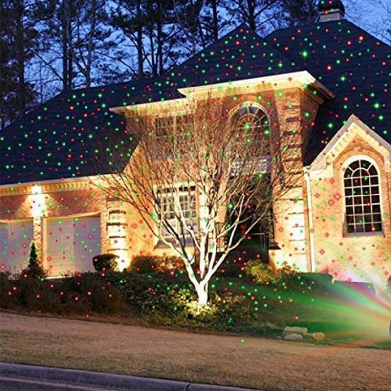 7350 Star Fairy Motion Laser Lights Projector For Garden Lawn Landscape Outdoor Indoor Home Office Diwali Christmas Navratri Decorative Light Party (No Remote Button Multicolour) - Springkart 