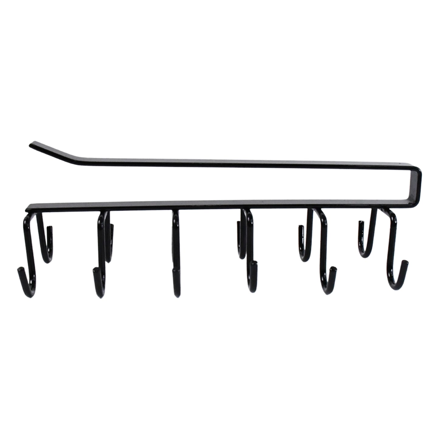 Double-row Metal Cupholder Rack Multi-purpose Iron Hanger With 6 Hooks (1 Pc) - Springkart 