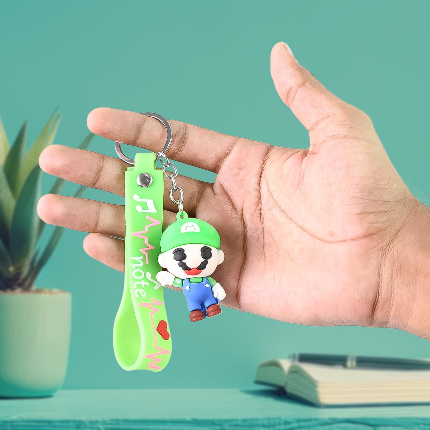 Cute Cartoon Silicone 3d Key Chain With Metal Hook Strap (Pack Of 1) - Springkart 