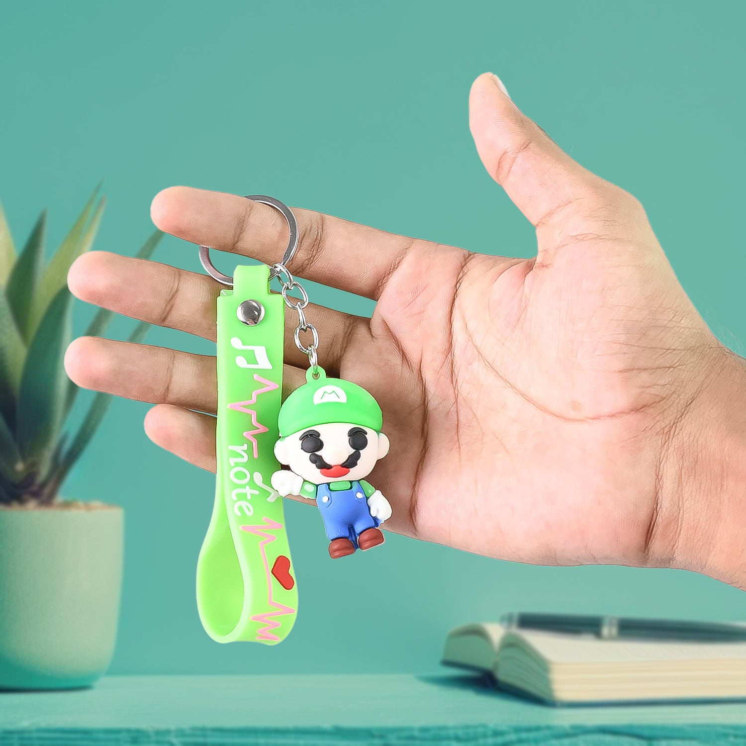 Cute Cartoon Silicone 3d Key Chain With Metal Hook Strap (Pack Of 1) - Springkart 