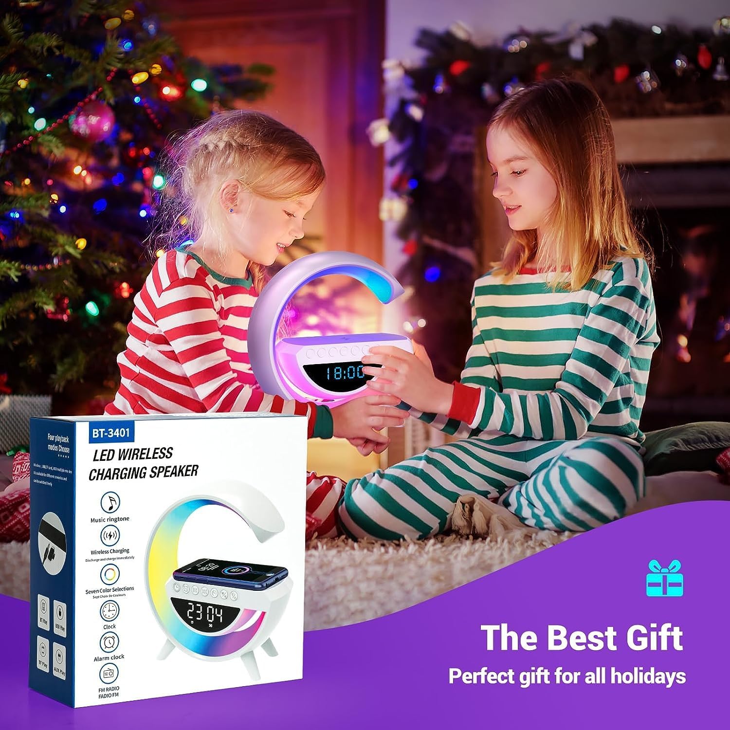 G Lamp Speaker - 3-in-1 Bluetooth Speaker With Fast Wireless Charging (1 Pc) - Springkart 