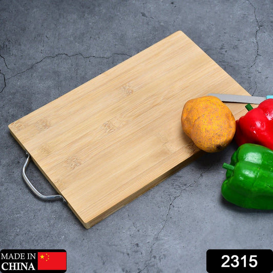 2315 Thick Wooden Bamboo Kitchen Chopping Cutting Slicing Board With Holder For Fruits Vegetables Meat - Springkart 