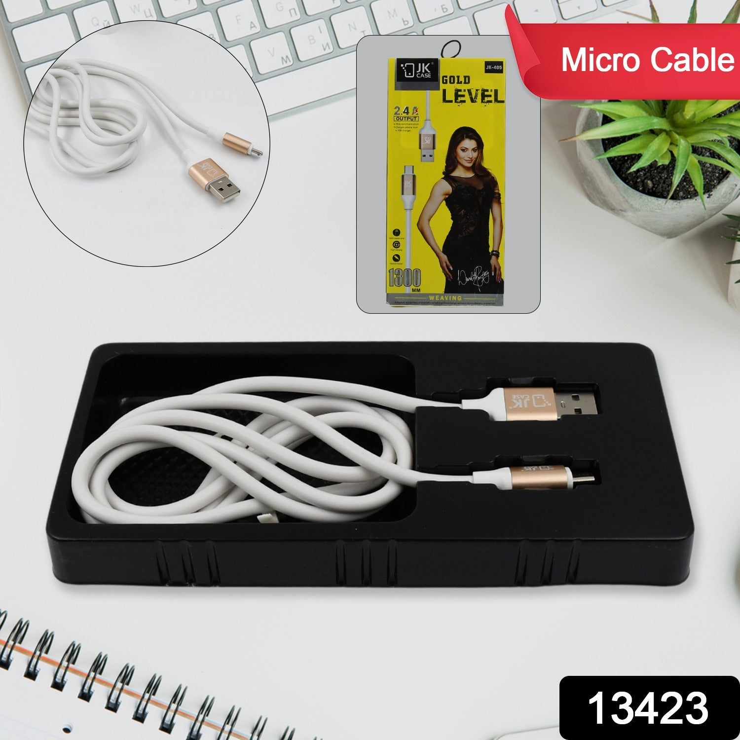 2.4a Fast Charging For Android Micro Cable (1300 Mm) - Springkart 