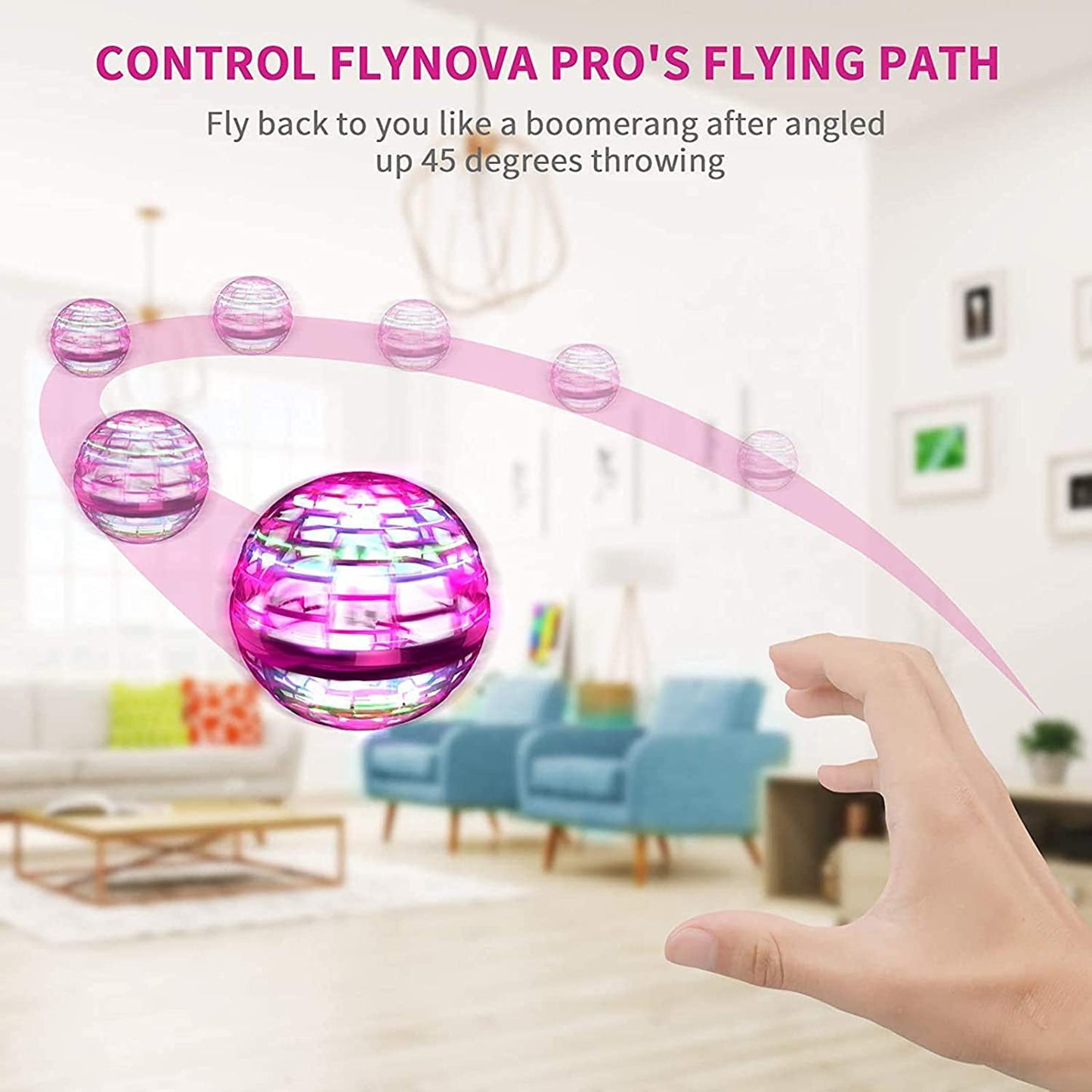 8057 Flying Ball Toys Usb Rechargeable Built-in Rgb Lights 360rotating Magic Controller Flying Orb Ball Boomerang Mini Pro Spinner Blastoise Toys - Springkart 