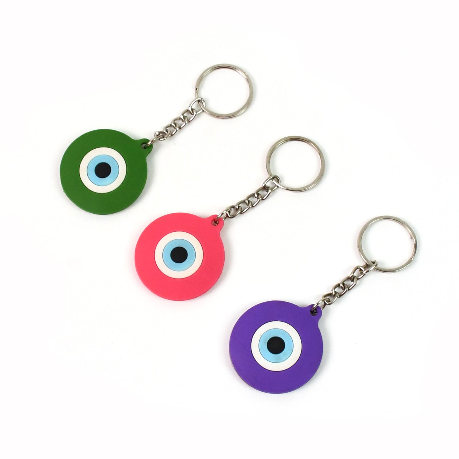 Evil Eye Rubber Silicone Keychain (1 Pc Mix Color) - Springkart 