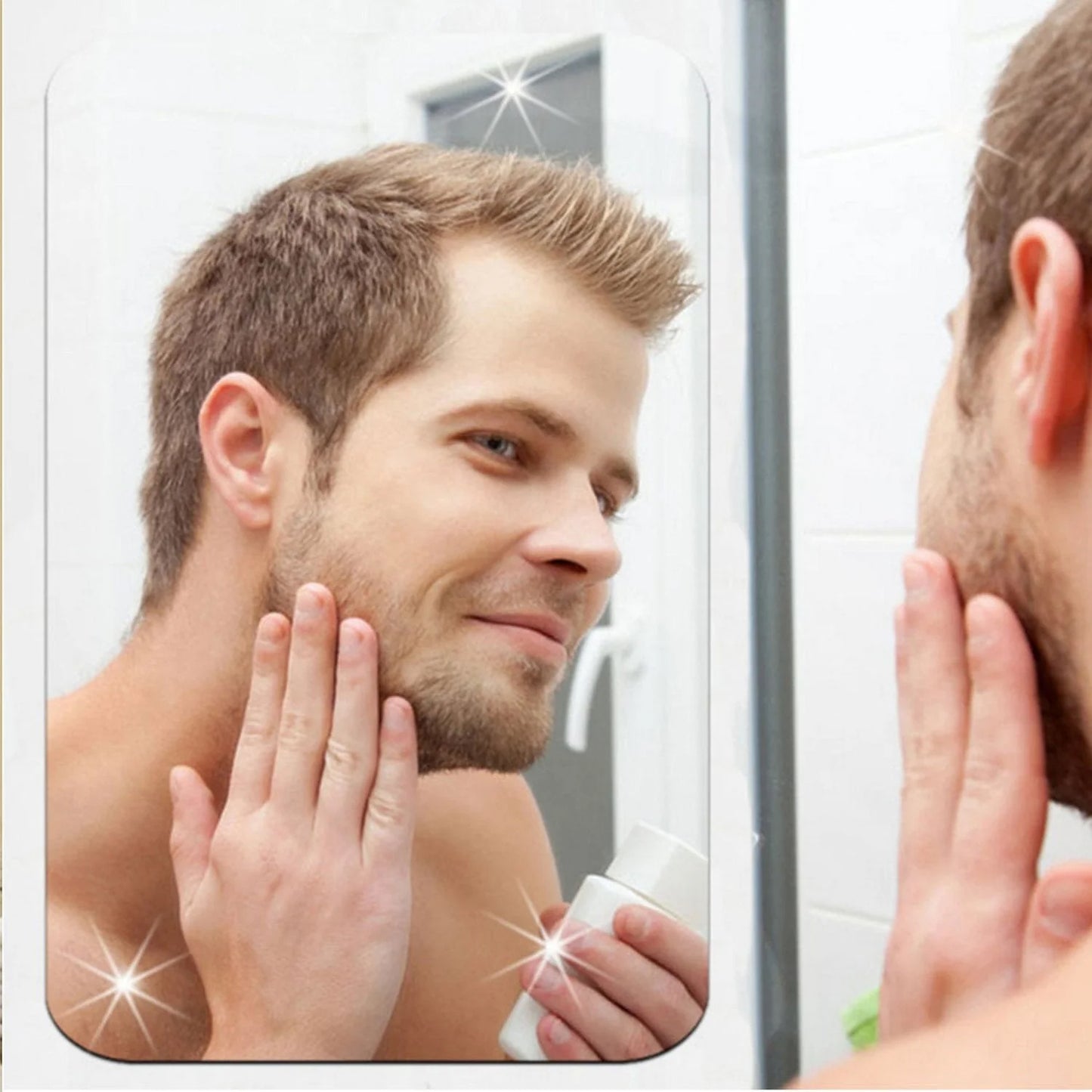 Plastic Square 3d Mirror Wall Stickers (1 Pc 30x30 Cm) - Springkart 