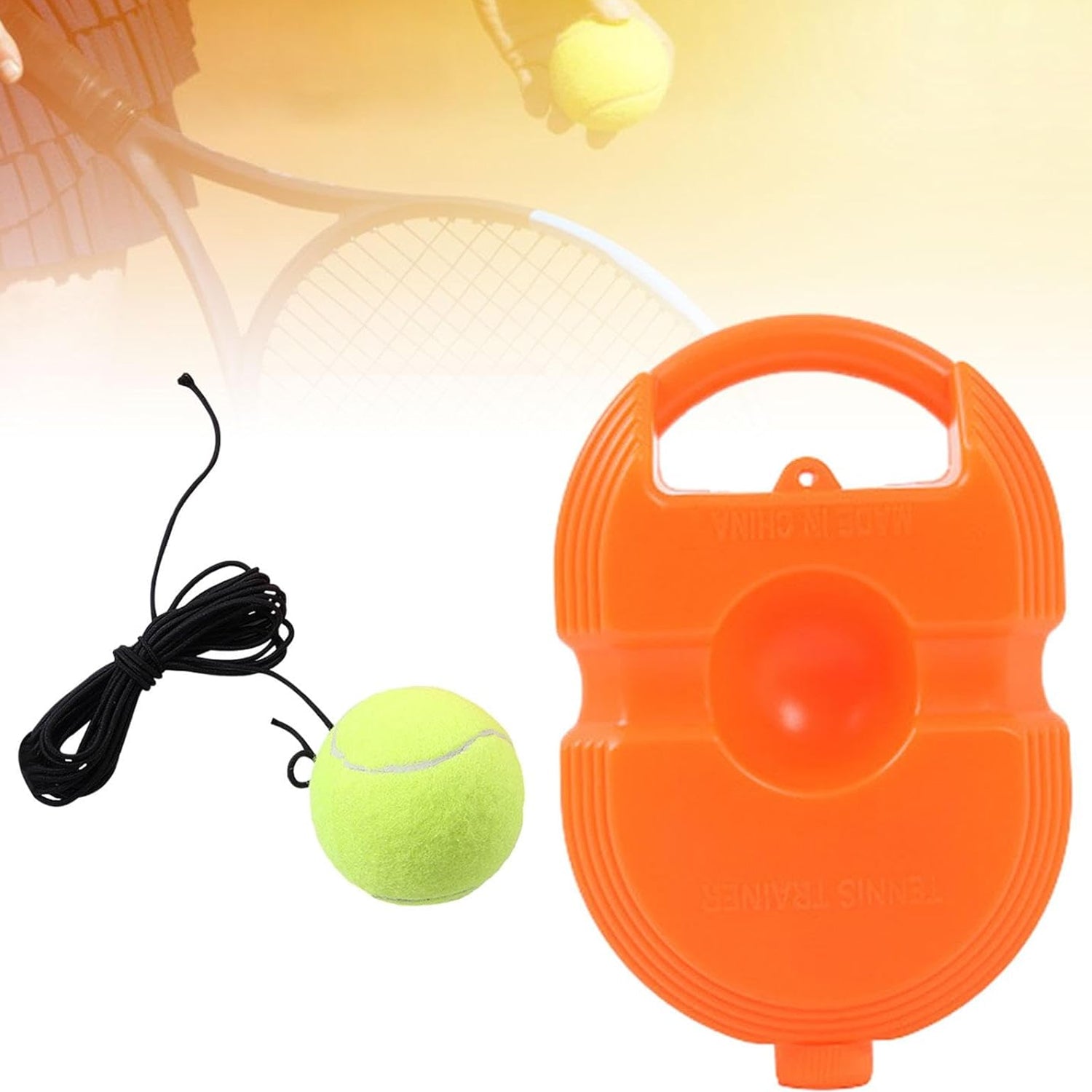 17599 Tennis Trainer Rebound Ball With String Convenient Tennis Training Gear Tennis Practice Device Base For Kids Adults - Springkart 