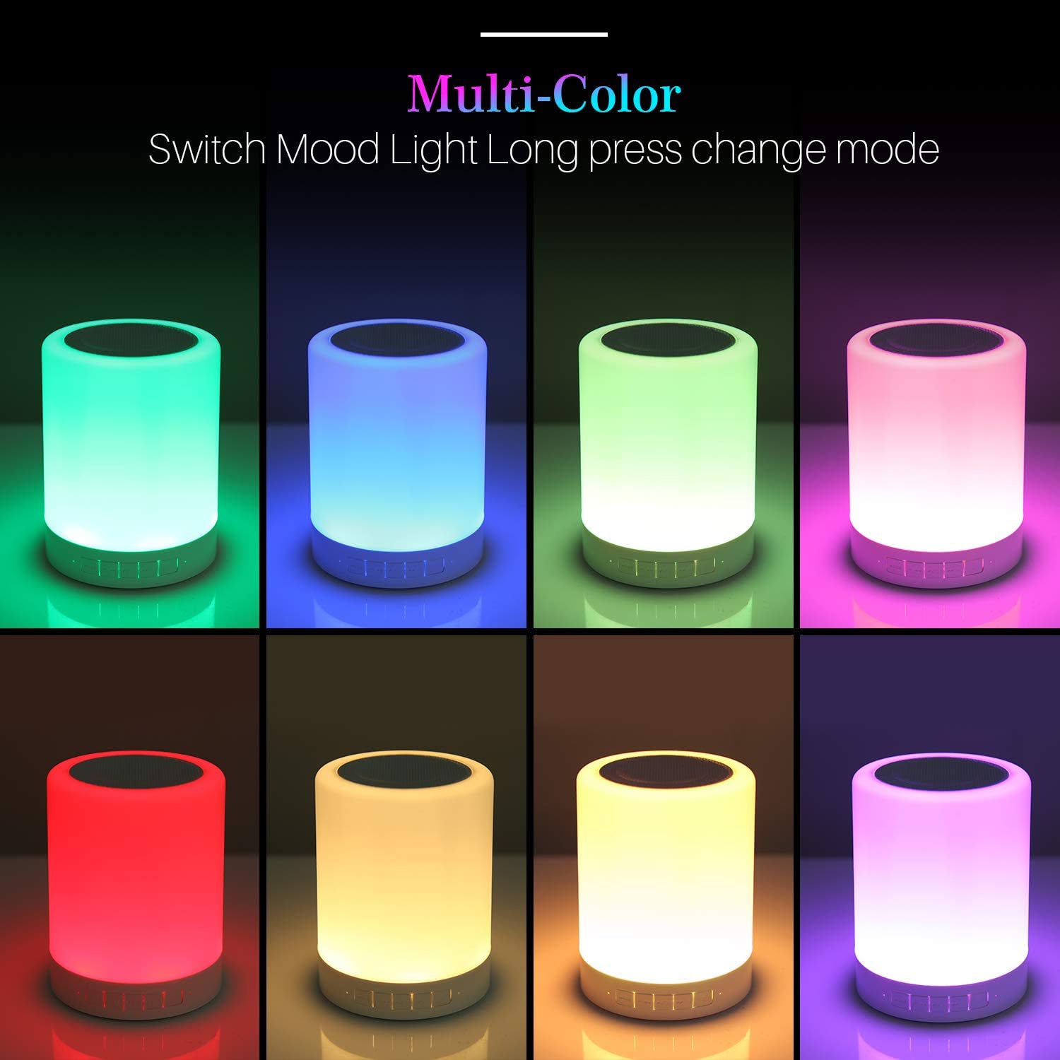 6249 Wireless Night Light Led Touch Lamp Speaker - Springkart 
