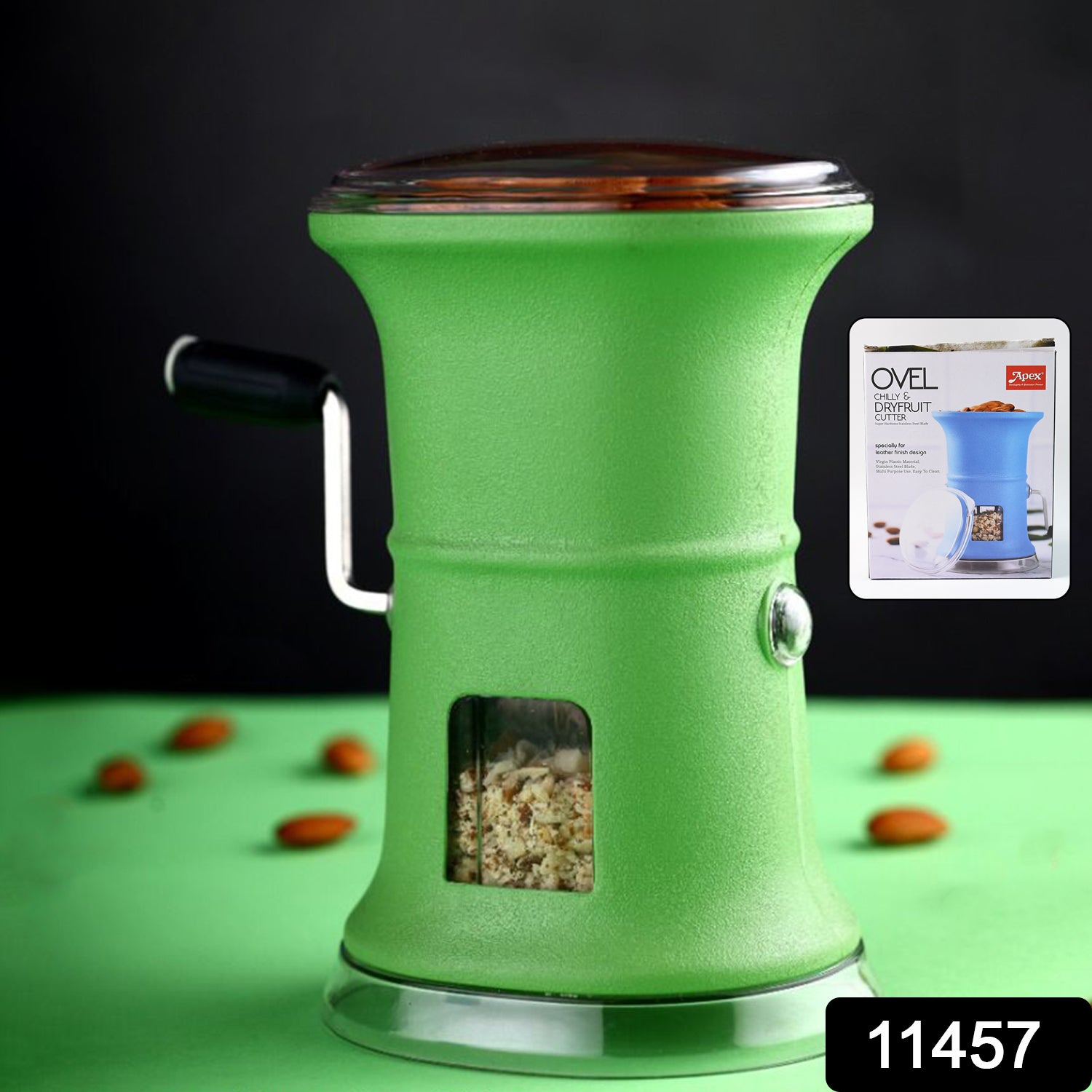 Apex Ovel Manual Chilly Dry Fruit Cutter Grinder - Springkart 