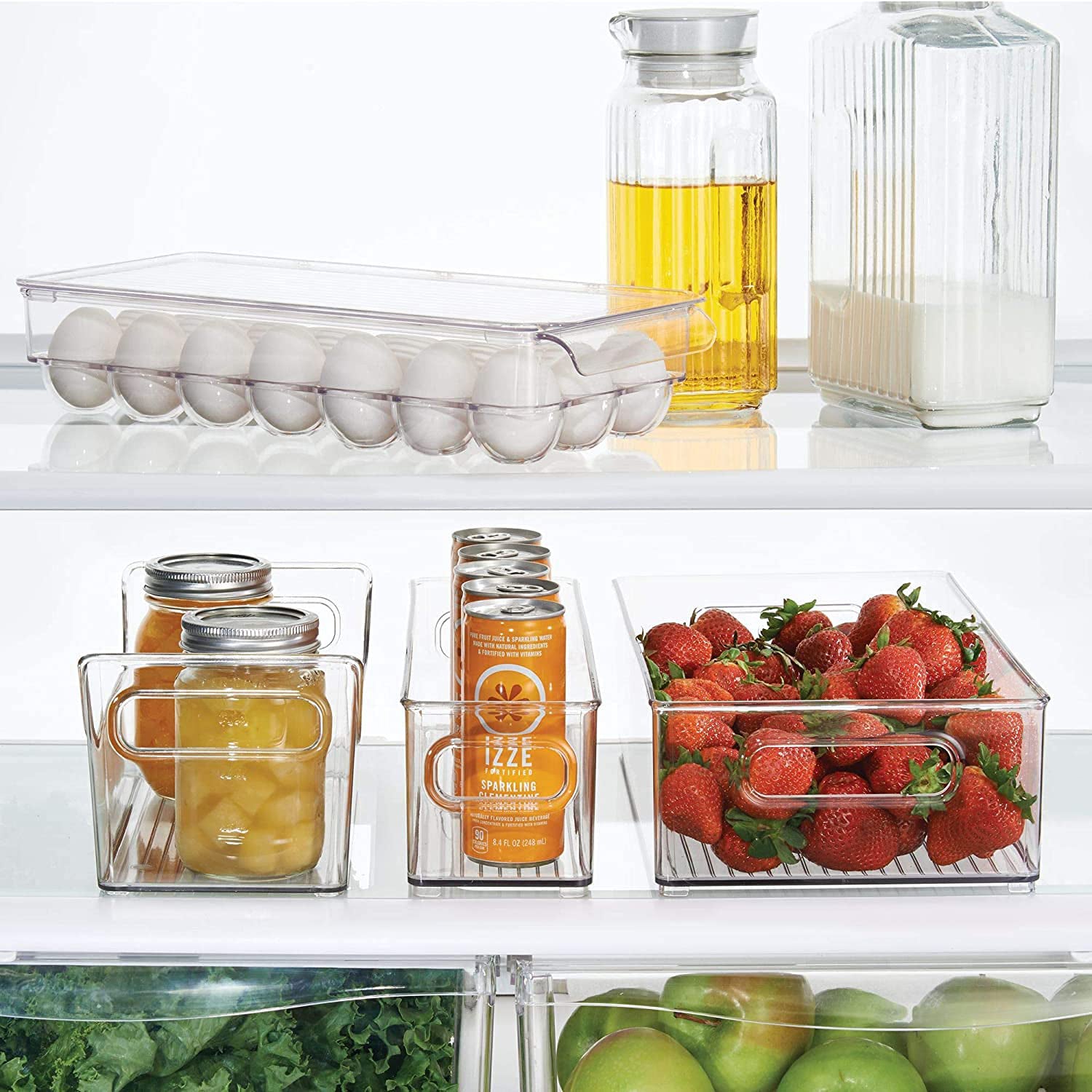Plastic 18 Cavity Egg Storage Box Or Egg Trays For Refrigerator With Lid Handles High Quality Rectangular Egg Tray Box For 18 Egg (1 Pc) - Springkart 