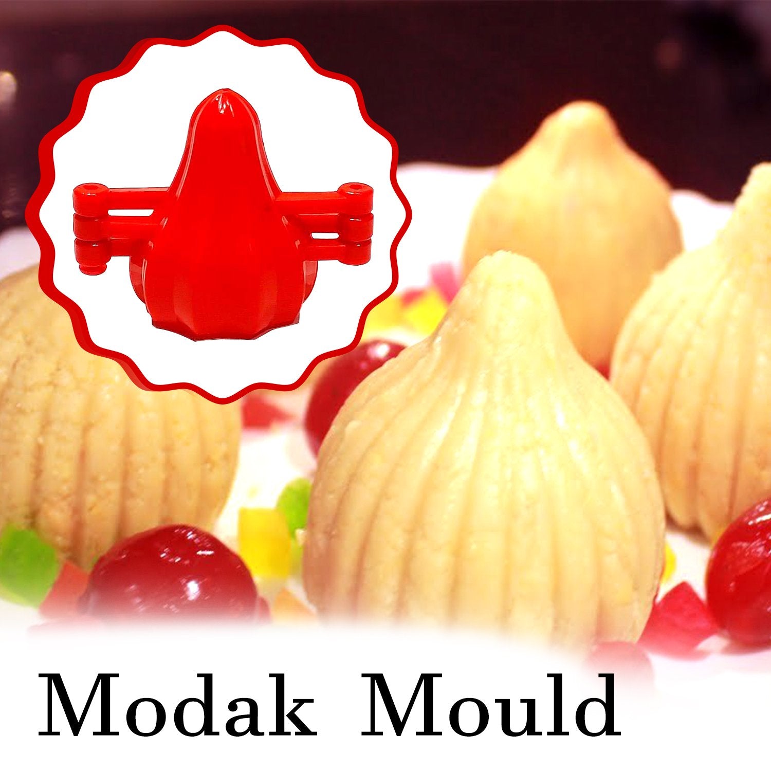 2403 4 Pcs Plastic Red Kitchen Tool Mould Dough Press - Springkart 