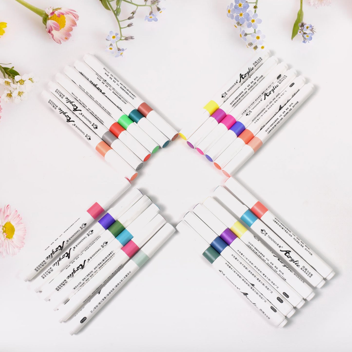 Fancy Art Markers 24 Colours Double-ended Art (24 Pcs Set) - Springkart 