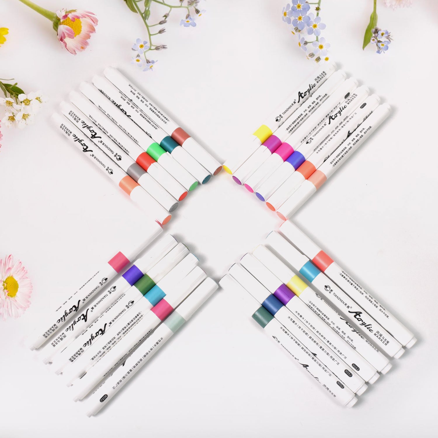 Fancy Art Markers 24 Colours Double-ended Art (24 Pcs Set) - Springkart 