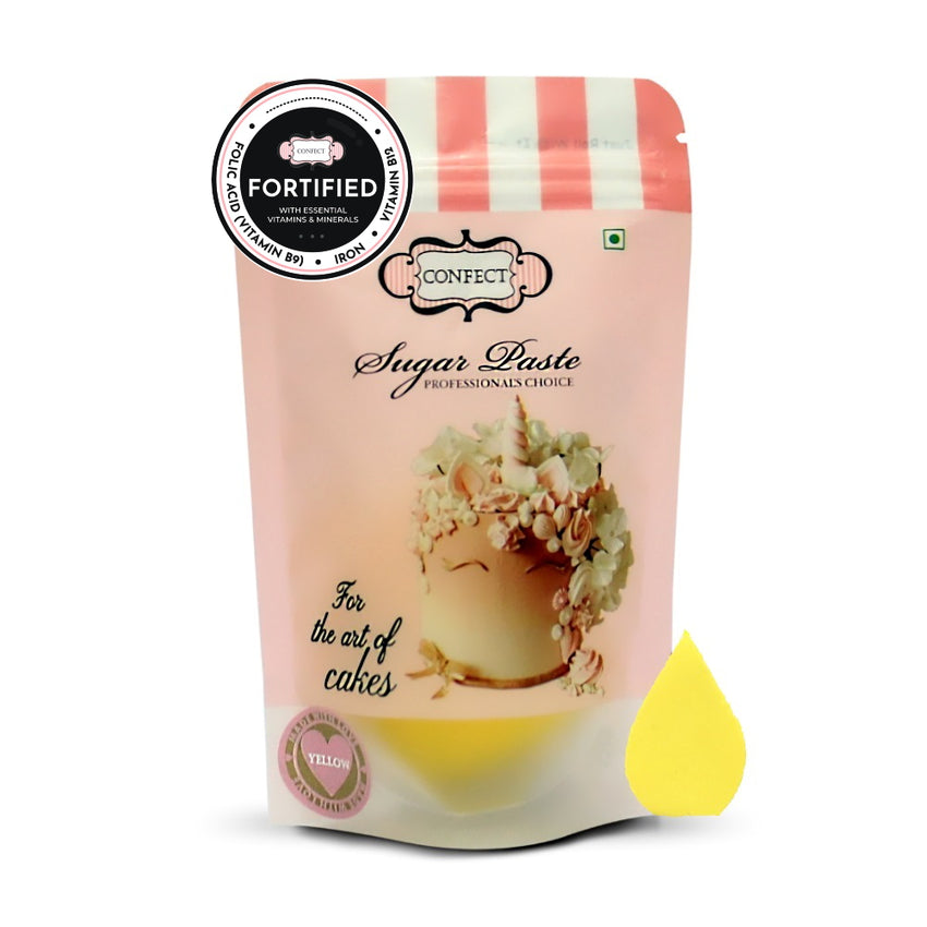 Sunshine Yellow Fondant | Edible Nutritional Sugarpaste 250 Gm