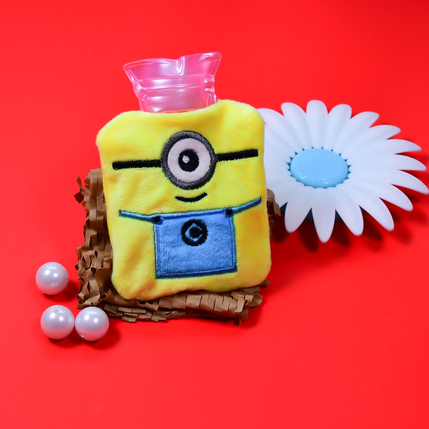 6506 Minions Small Hot Water Bag With Cover For Pain Relief Neck Shoulder Pain And Hand Feet Warmer Menstrual Cramps. - Springkart 