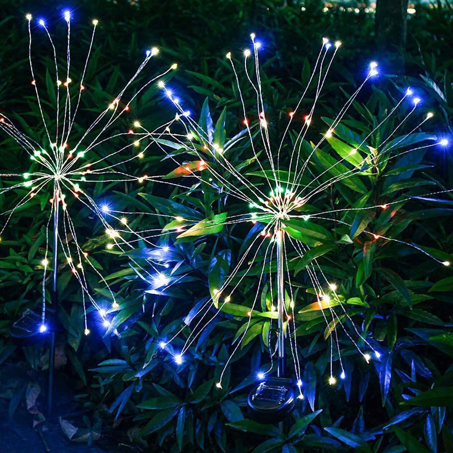 Colorful Multi Led Outdoor Solar Garden Lights (2 Pcs Set) - Springkart 