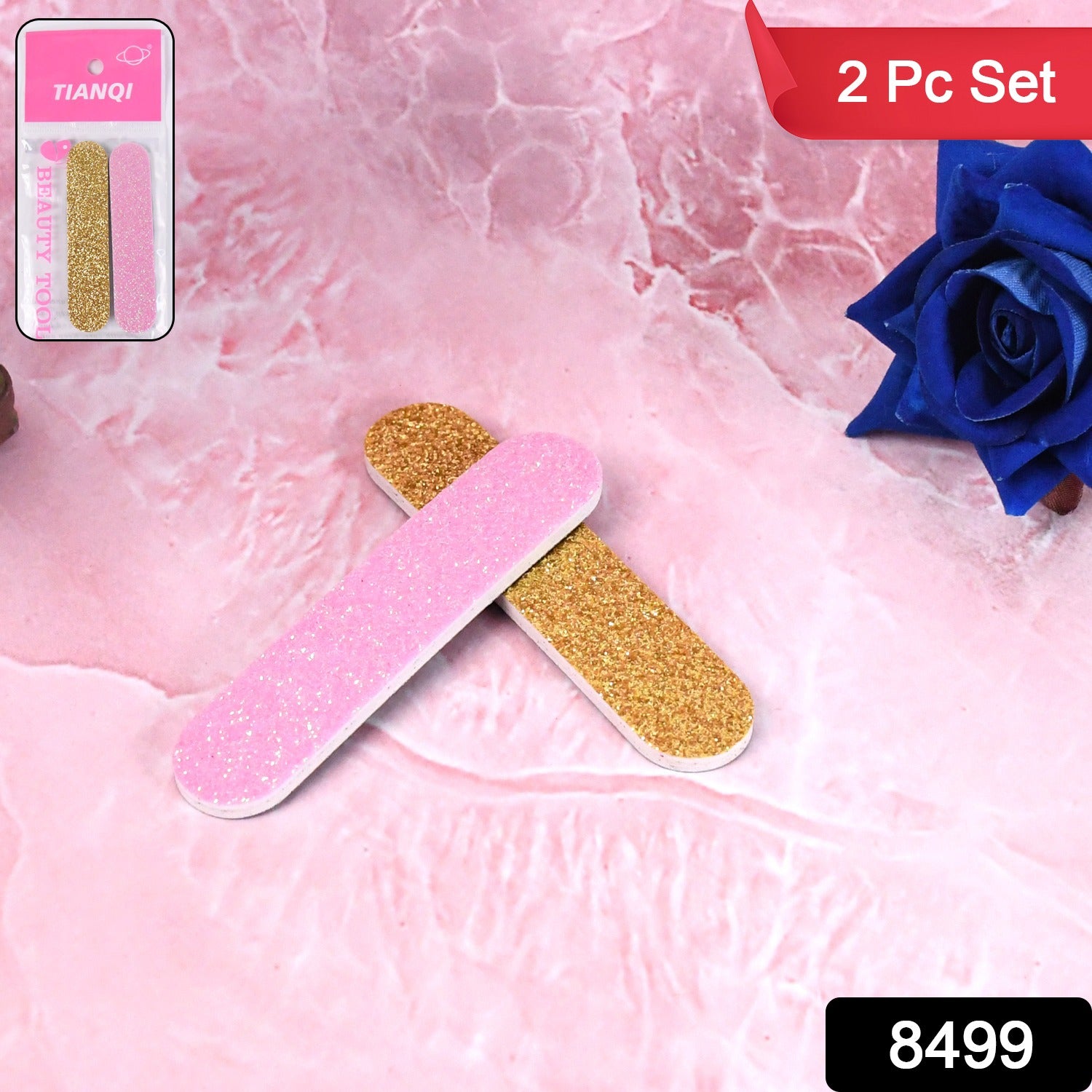 Professional Nail Filer Double Sided For Nail Shaper Nail File (9 Cm 2 Pc Set) - Springkart 