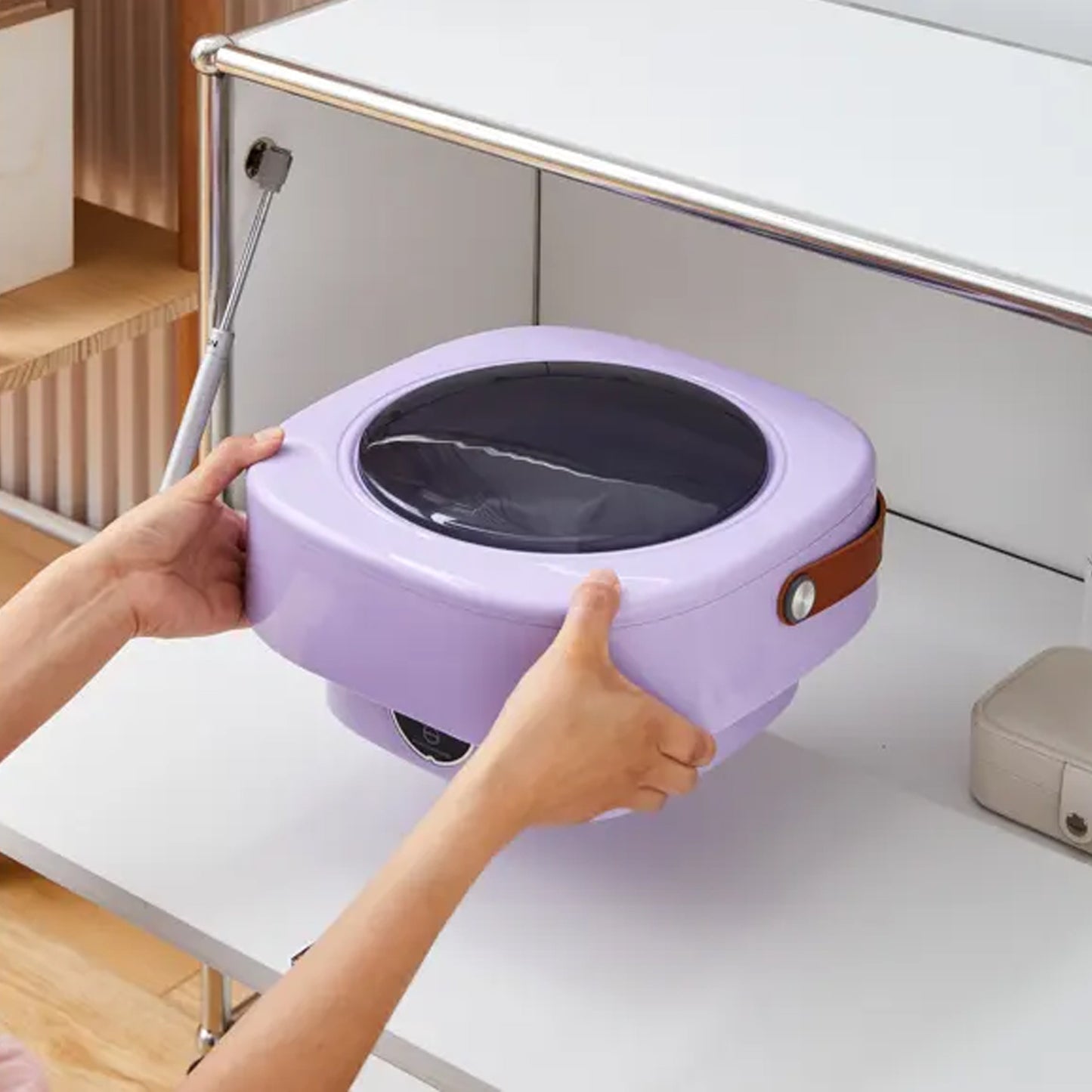 7272 Mini Washing Machine Foldable Mini Washer With Drain Basket Portable Washing Machine Foldable For Laundry Travel Camping Rv Baby Clothes - Springkart 