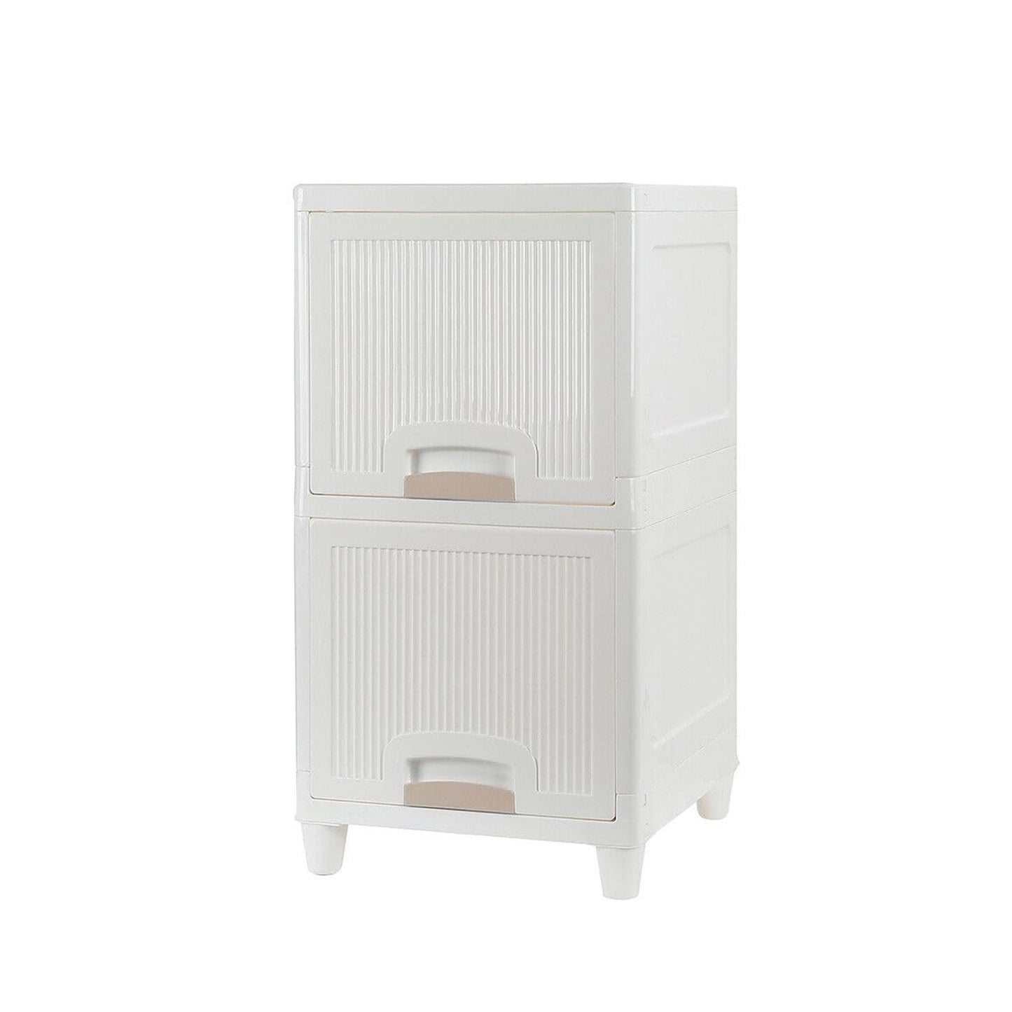 Multipurpose Storage Cabinet Storage Solutions Plastic Drawers Multi Layer Wardrobe Storage Drawers Foldable Multipurpose Drawer Units For Kitchen Bathroom Bedroom Cloth (2 Layer) - Springkart 