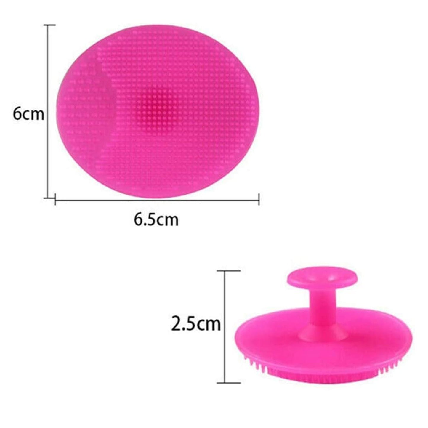 Bath  Facial Cleansing Brush Soft Silicone Face Scrubber (2 Pc Set)