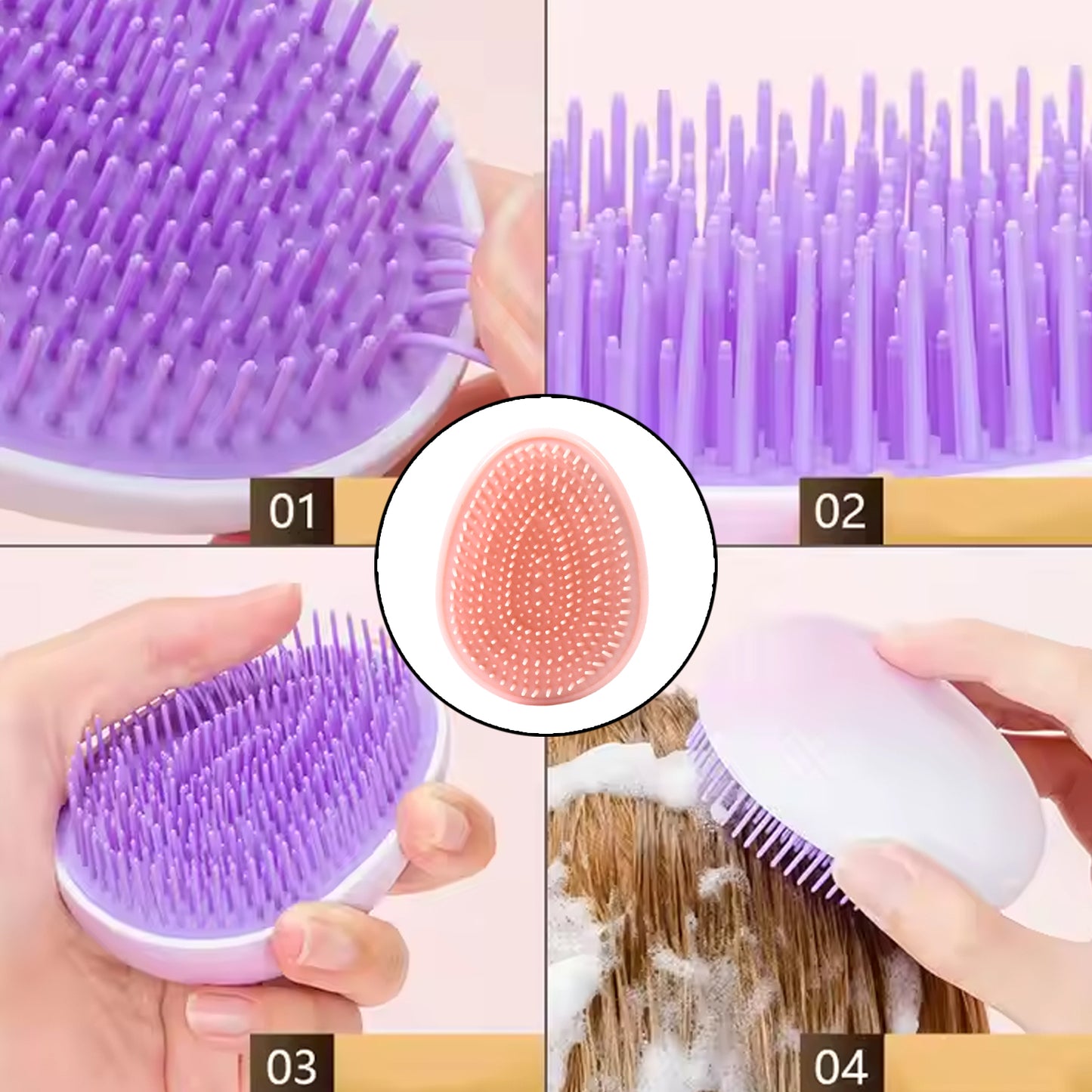 Plastic Hair Washing Combs Hair Massager Shower Brush - Springkart 