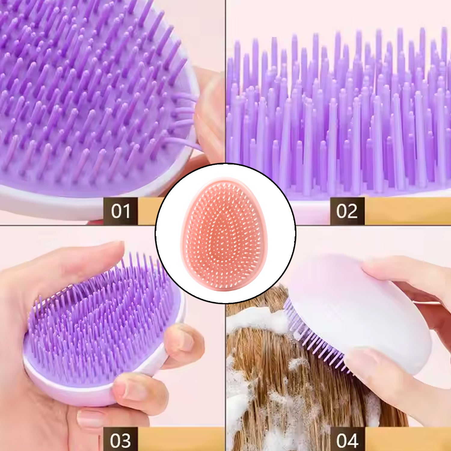 Plastic Hair Washing Combs Hair Massager Shower Brush - Springkart 