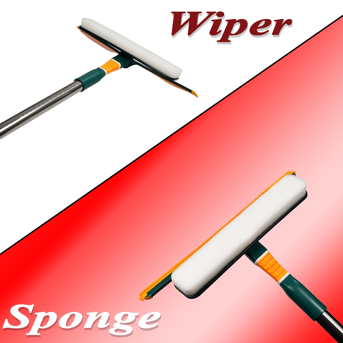 6252 3 In 1 Glass Wiper Used In All Kinds Of Household And Official Places For Cleaning And Wiping Of Floors Glasses And Dust Etc. - Springkart 