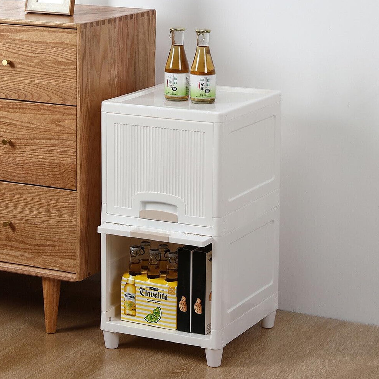 Multipurpose Storage Cabinet Storage Solutions Plastic Drawers Multi Layer Wardrobe Storage Drawers Foldable Multipurpose Drawer Units For Kitchen Bathroom Bedroom Cloth (2 Layer) - Springkart 