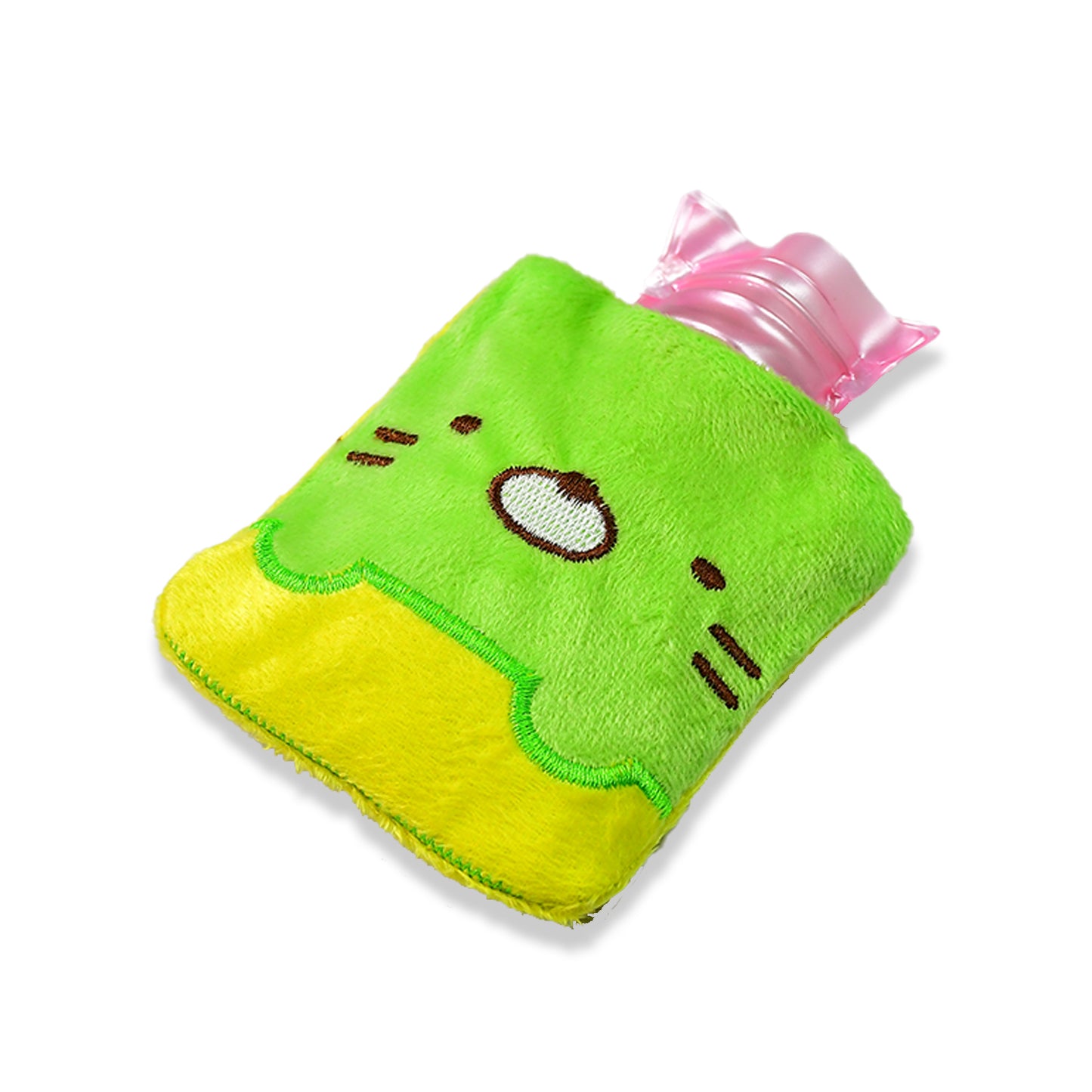 6514 Green Kitty Small Hot Water Bag With Cover For Pain Relief Neck Shoulder Pain And Hand Feet Warmer Menstrual Cramps. - Springkart 