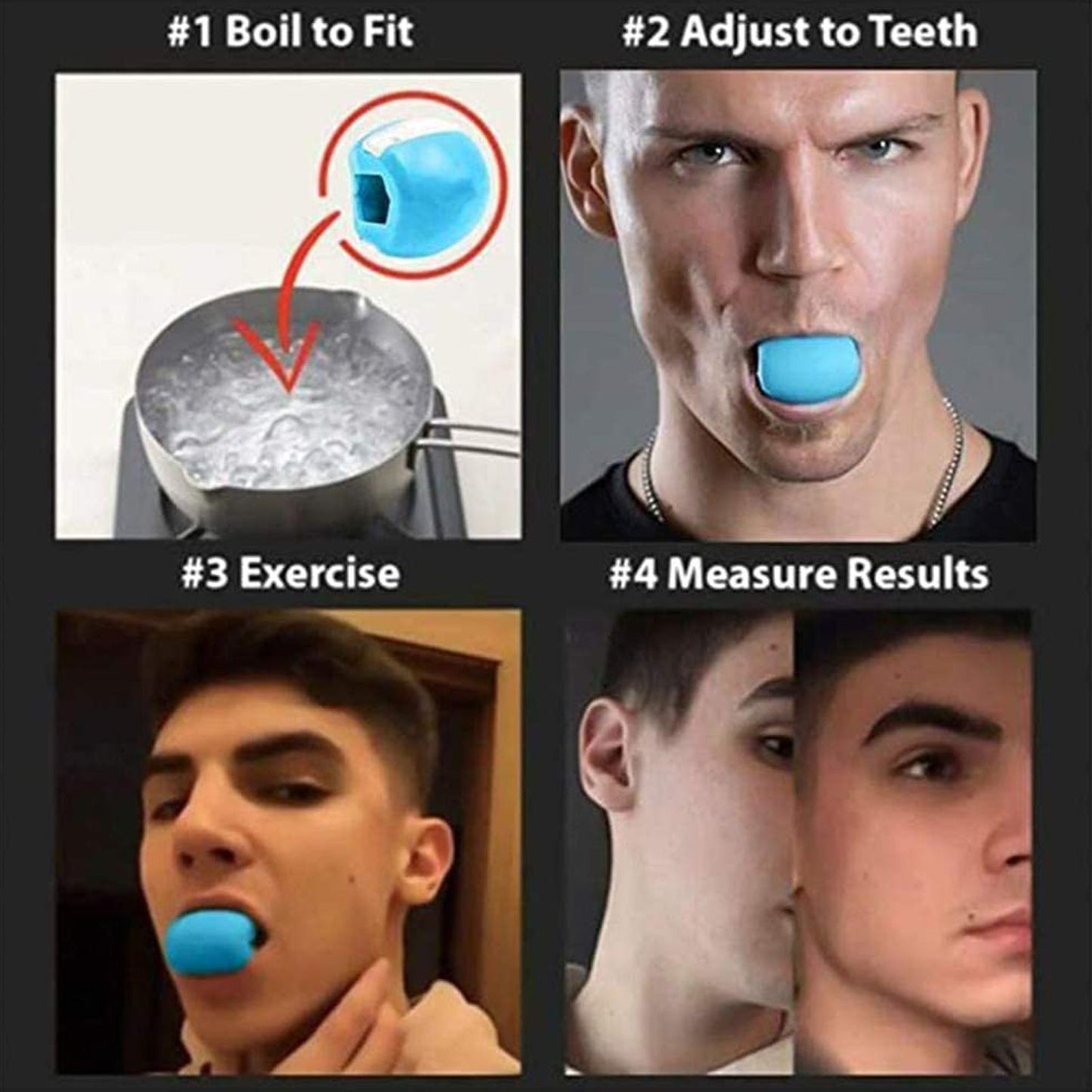 6101 V Cn Blue Jaw Exerciser Used To Gain Sharp And Chiselled Jawline Easily And Fast. - Springkart 