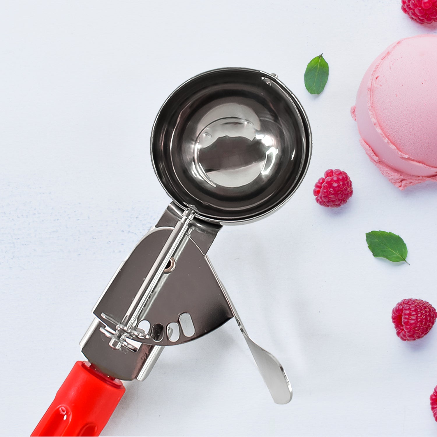 Apex Ice Cream Scoop 70 Ml Stainless Steel Head With Ergonomic Handle (1 Pc) - Springkart 