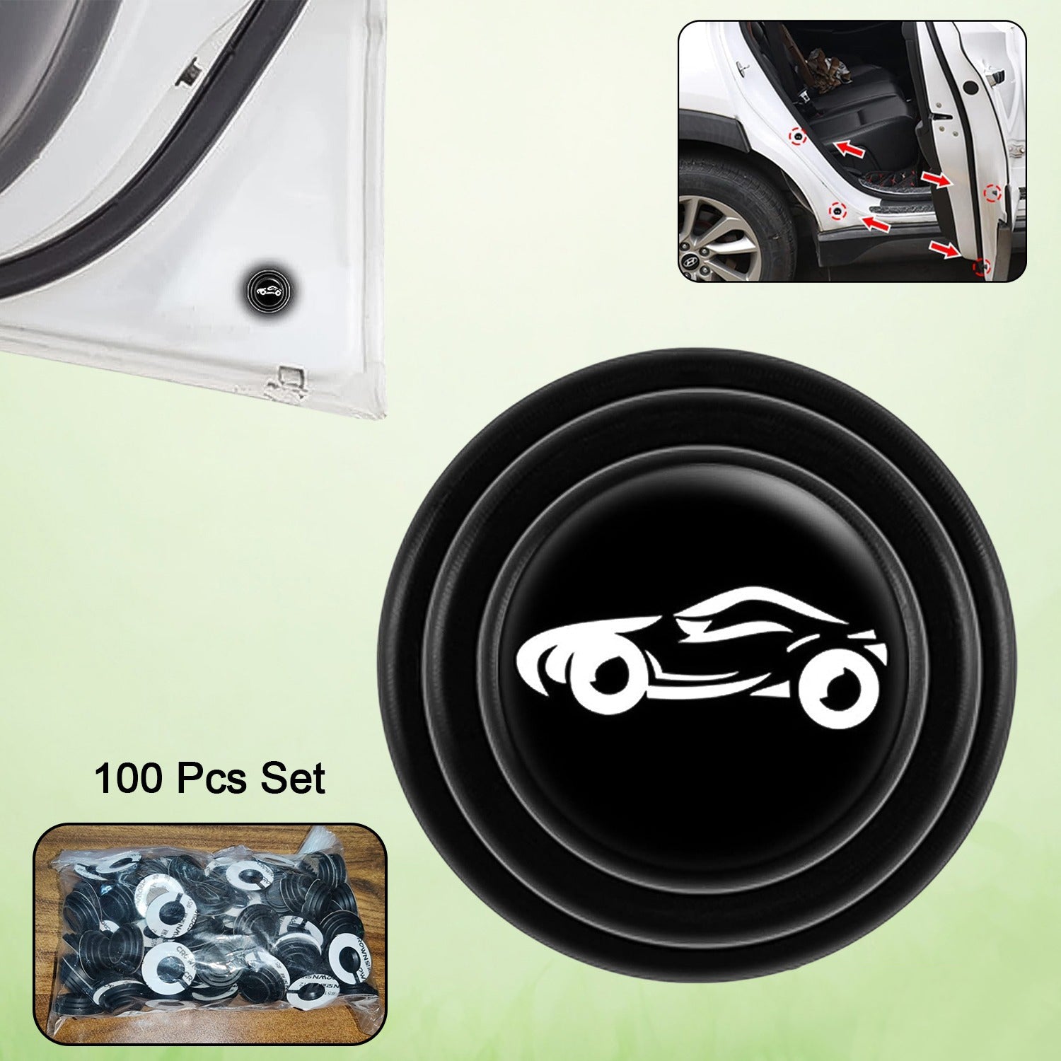 Car Door Shock Absorber Car Door Protection Sticker (100 Pcs Set) - Springkart 