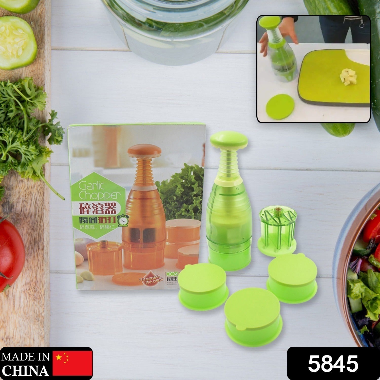 Food Chopper, Easy to Clean Manual Hand Chopper Dicer, Slap Press Chopper Mincer for Vegetables Onions Garlic Nuts Salads - Springkart 