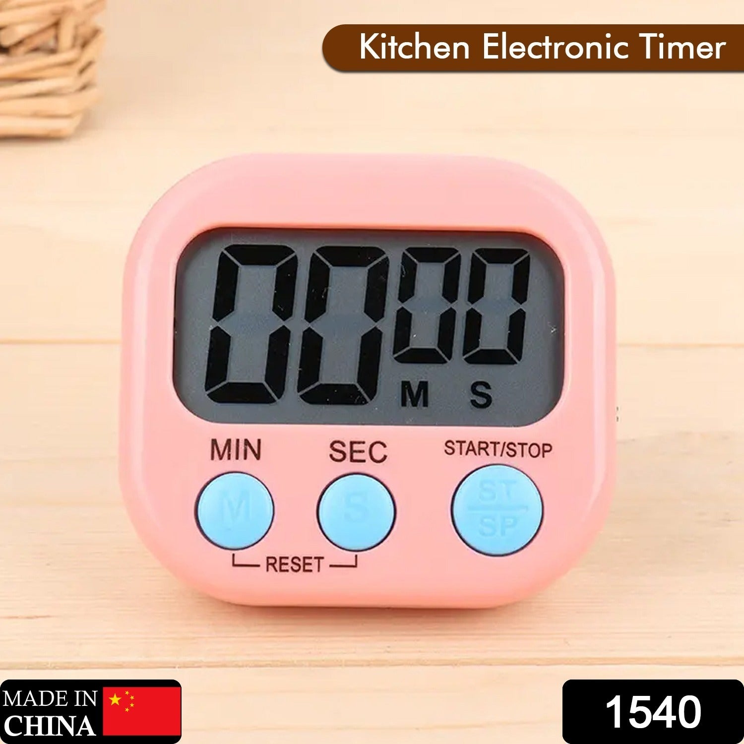 Digital Kitchen Timer Clear Big Digits 0-99 Min for Cooking Office Clock - Springkart 