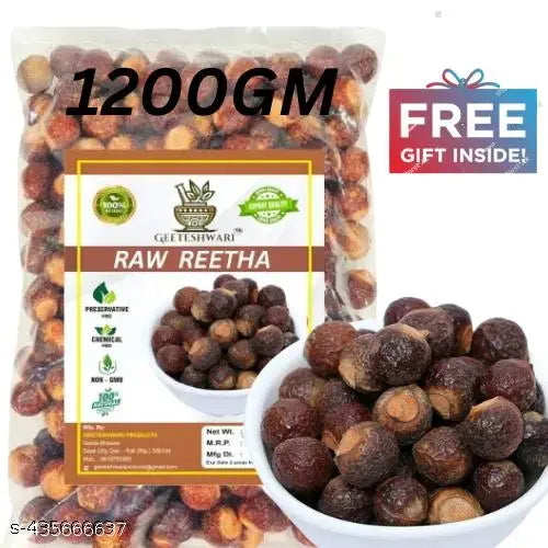 100% Natutal Aritha/Reetha/Ritha Soap nuts 1200gram packet - Springkart 