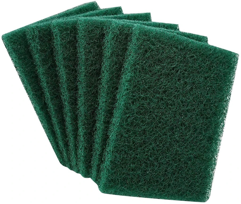 Scrub Sponge Cleaning Pads Aqua Green (Pack Of 6) - Springkart 