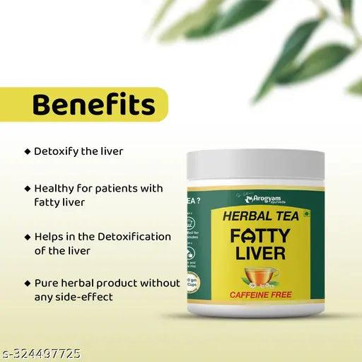 Ayurveda Fatty Liver Tablets & Herbal Tea For Fatty Liver Combo