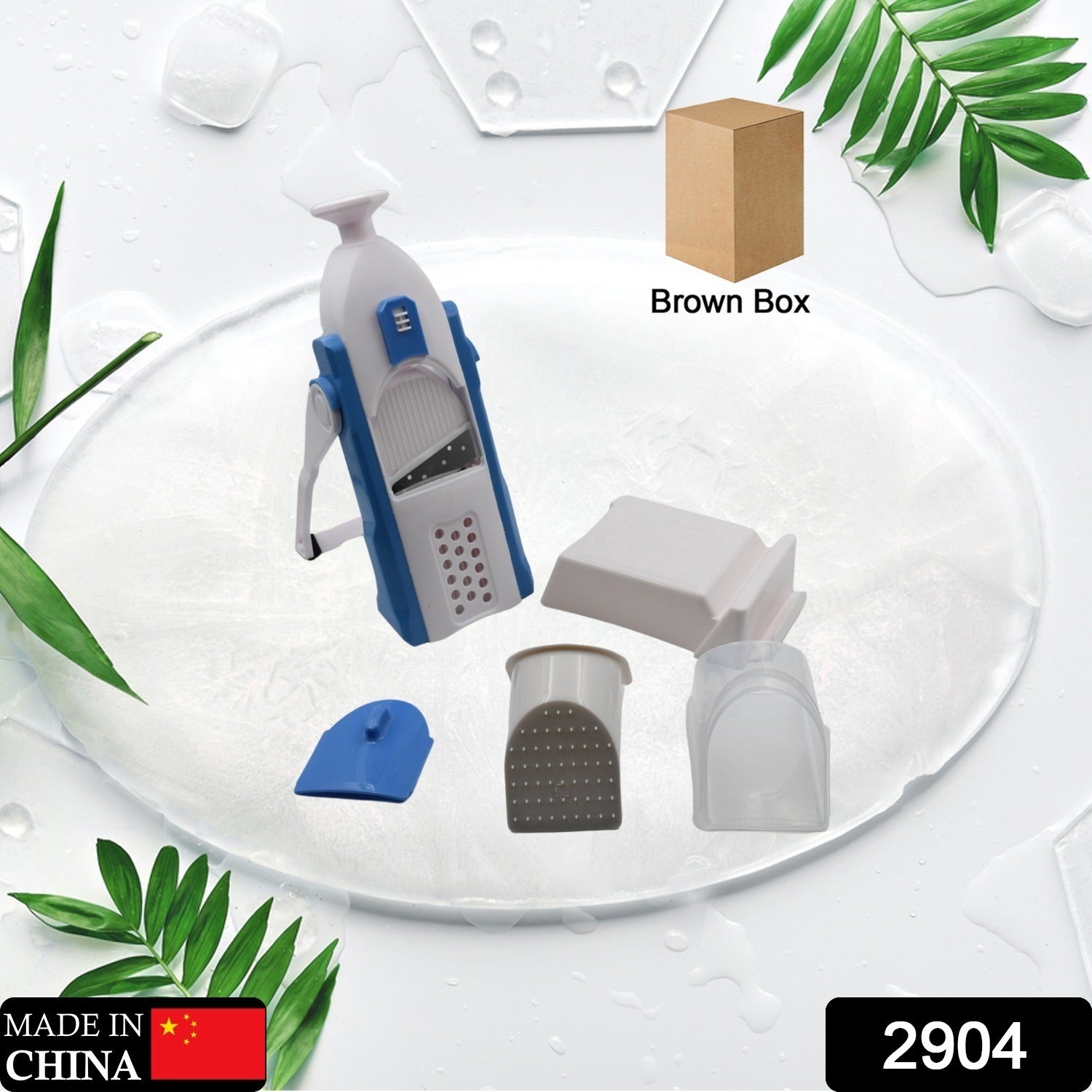 Multi-Function Time Saving Vegetable Slicer Cutter + Julienne 5-in-1 Food Vegetable Potato Chopper, Garlic Grinder - Springkart 