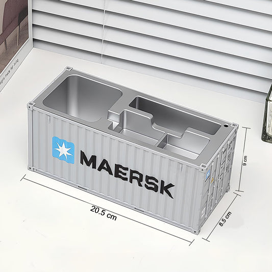 Container-style Multi-compartment Desk Organizer (1 Pc)
