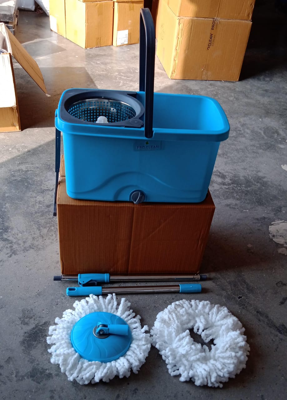 QUICK SPIN MOP PLASTIC SPIN, BUCKET FLOOR CLEANING, EASY WHEELS & BIG BUCKET, FLOOR CLEANING MOP WITH BUCKET - Springkart 