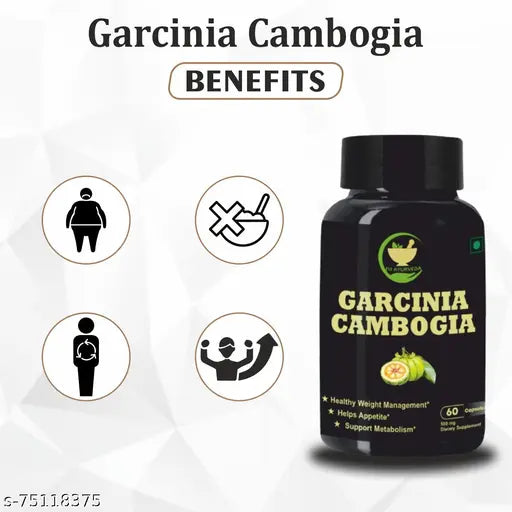 AYURVEDA Garcinia Cambogia for Weight Loss Capsule for Fat Cutter Capsule- 500mg 60 Capsules (Pack of 1) - Springkart 