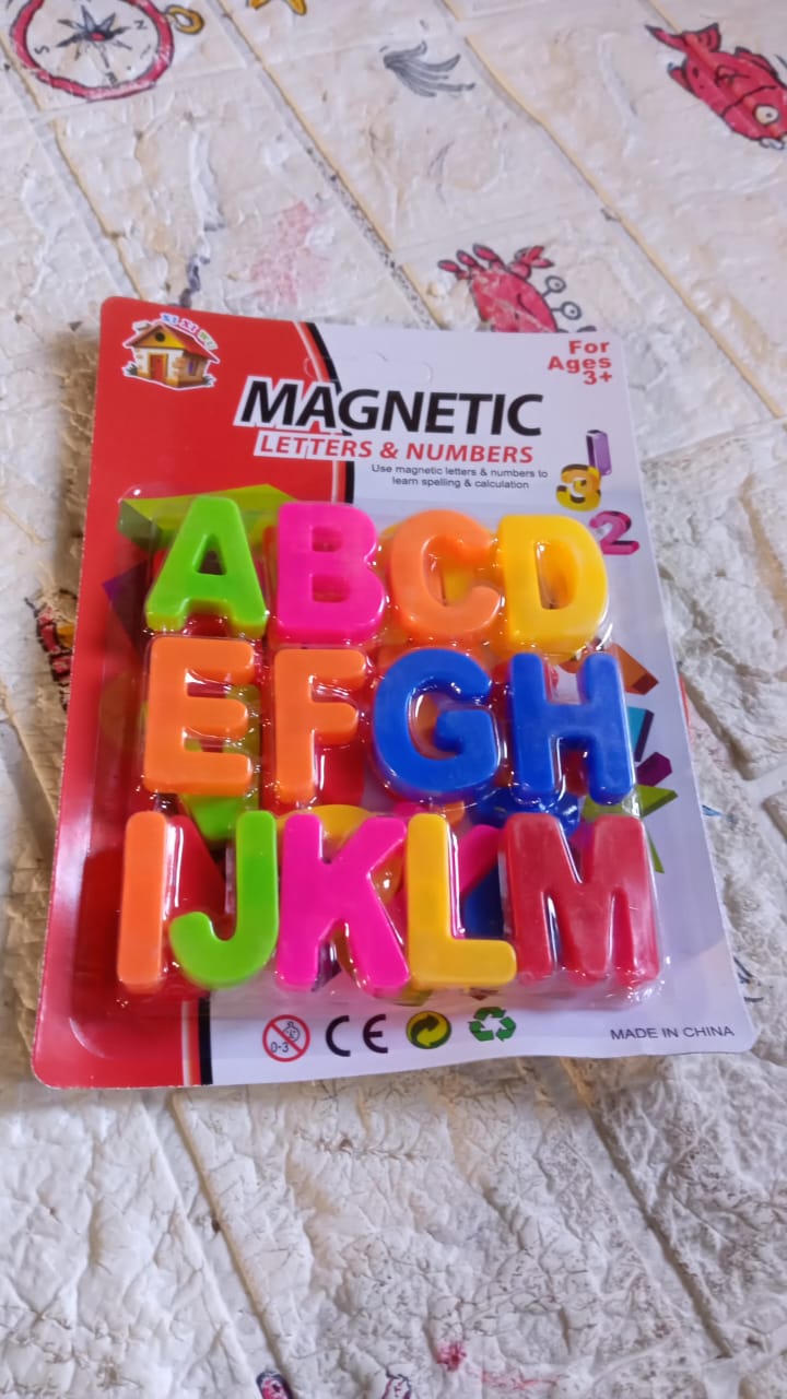 English A to Z Small letter Colorful Magnetic Alphabet to Educate Kids in Fun Play & Learn | Toy for Preschool Learning, Spelling, Counting (26 Alphabet) - Springkart 