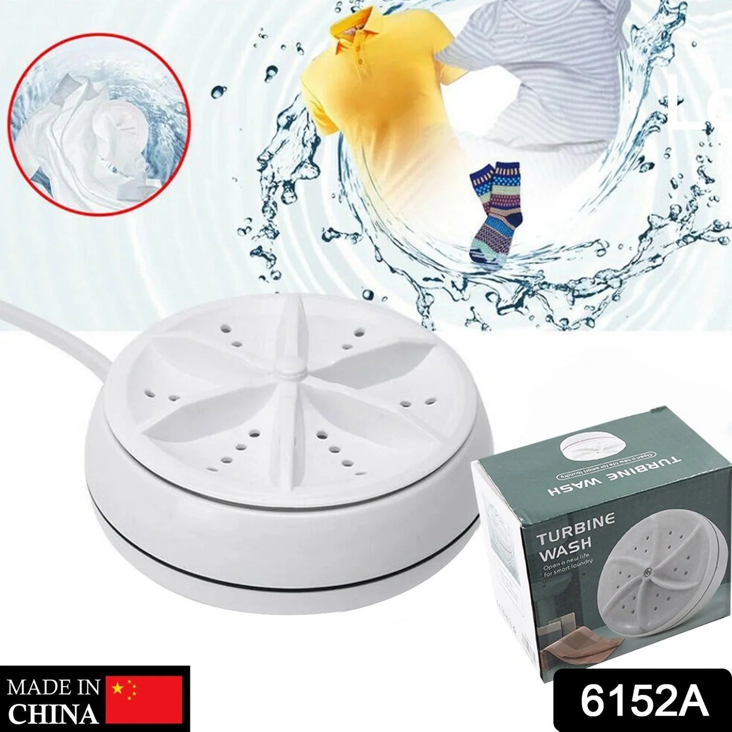 Mini Washing Machine Turbine Washing Machine Door Hinge Lightweight Turbo Washer with USB Cable For Home, Camping ,College ,Rooms Use