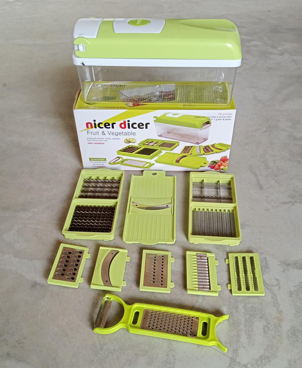 Plastic 13-in-1 Manual Vegetable Grater,Chipser and Slicer - Springkart 