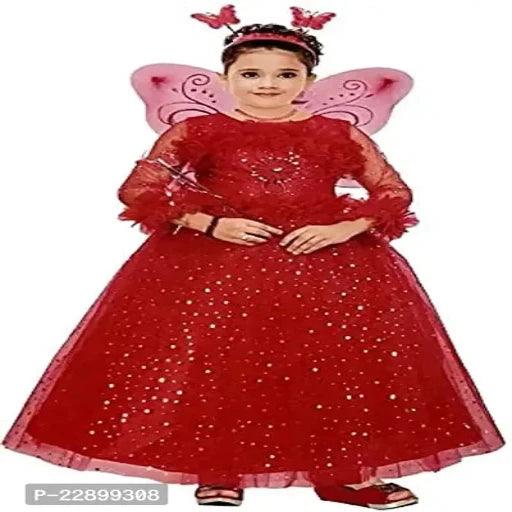 Parth Needs Kids Girls Pari Partrywear Dress Red Color (2-3 Years)