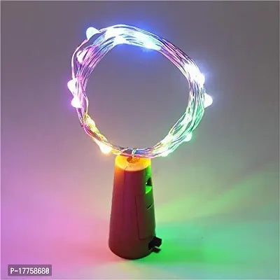 20 LED Wine Bottle Cork Lights with Copper Wire String Fairy Lights 2 Meter Battery Operated (Multicolour) (Pack of 4) - Springkart 