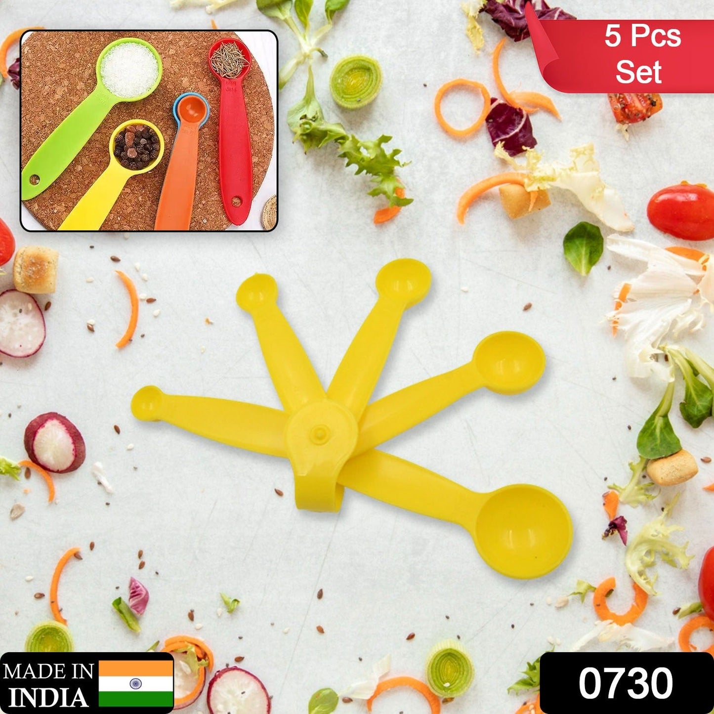 Plastic Measuring Spoons - Set of 5 - Springkart 