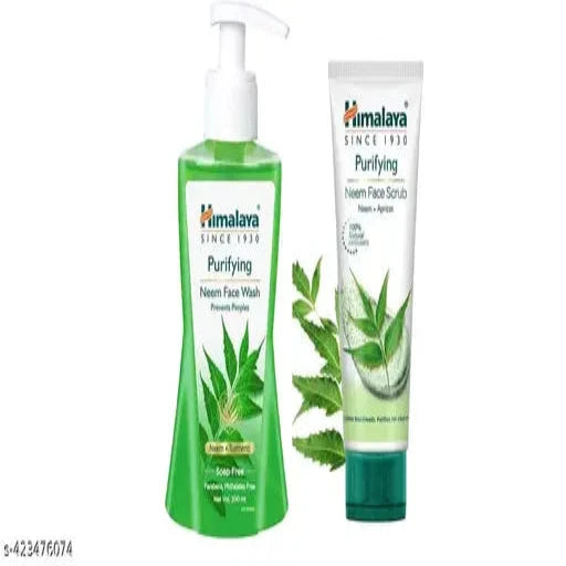 Himalaya Purifying Neem Face Wash 200ml & Neem Face Scrub 100g (Combo Pack)